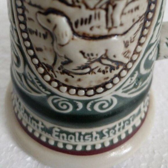 Vintage AVON Beer Stein Mug Cup Fishing Rainbow Trout English Setter 80s 1983 - Picture 4 of 10